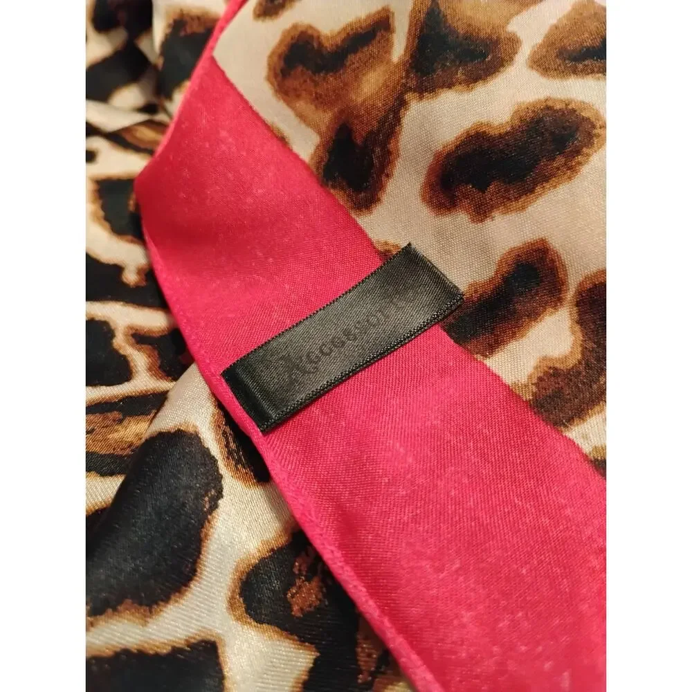 Vintage Accessorize Leopard Print Square Scarf 36